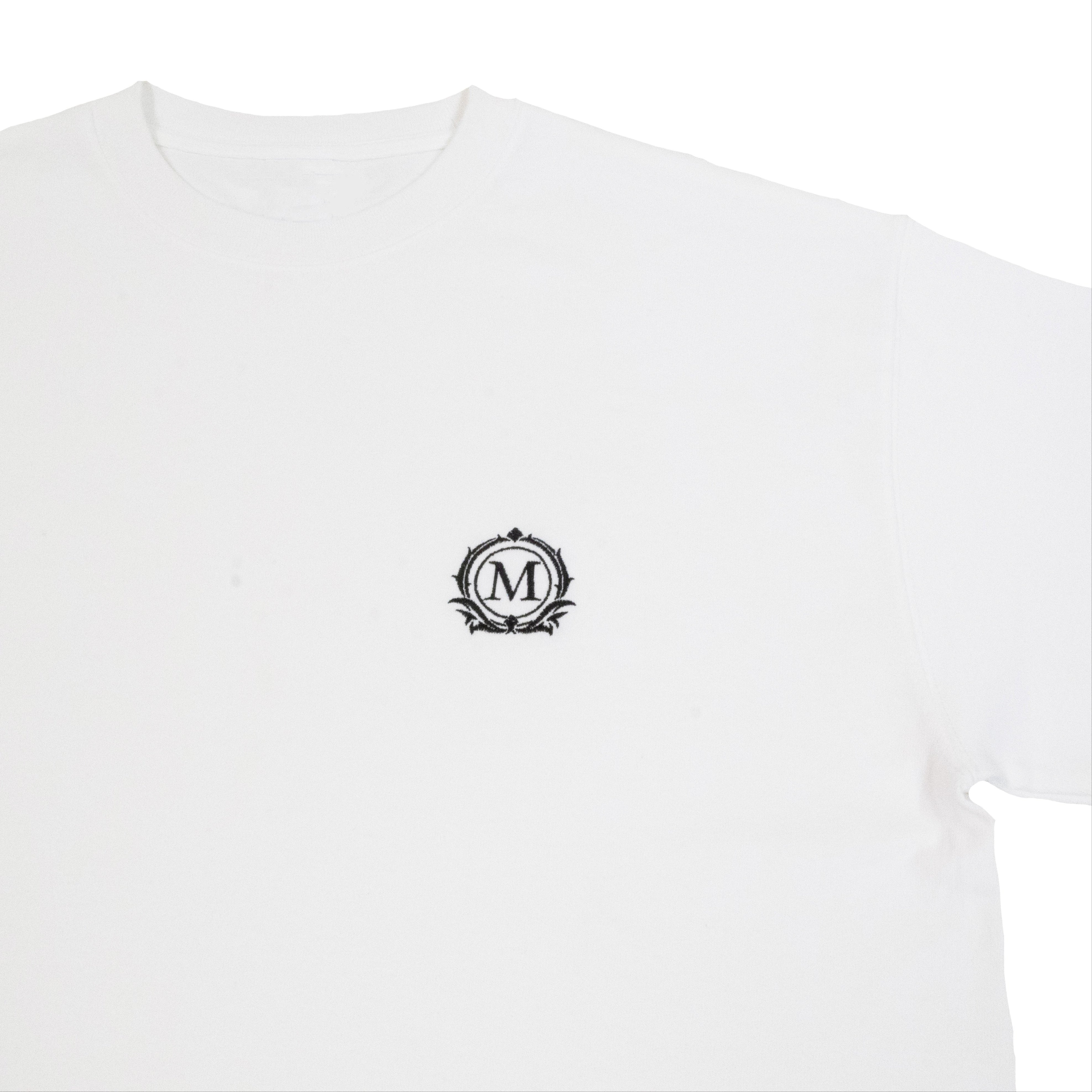 もこもこ生地に凸感のあるロゴＴ　ホワイトM　  ロングTシャツ – miacharme